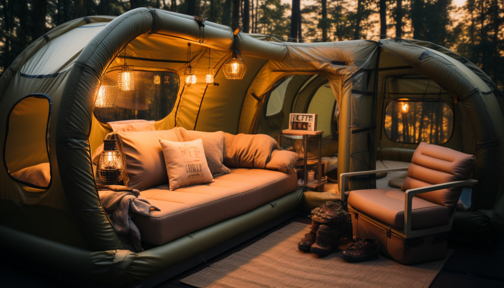 Divers - La cabine gonflable : une solution innovante pour un camping confortable et écologique